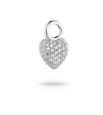 Signature Eternal Heart Mini Berlock Rock Crystal Silver