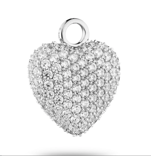 Signature Eternal Heart Berlock Rock Crystal Silver