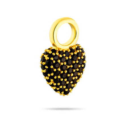 Eternal Heart Mini Berlock Svart Spinel