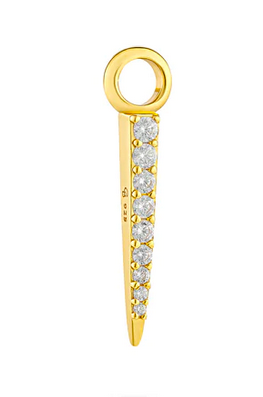 Signature Petite Spike Berlock Rock Crystal Guld