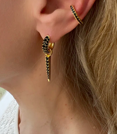 Signature Petite Spike Berlock Svart Spinel