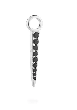 Signature Petite Spike Berlock Svart Spinel Silver
