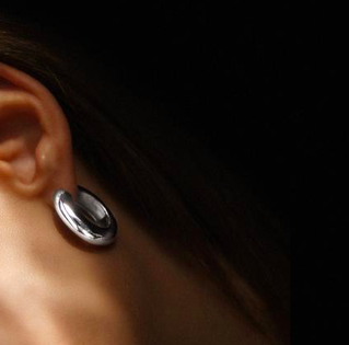 Timeless Chunky Hoops Silver