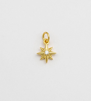 CHARMING PENDANT GOLD COMPASS STAR