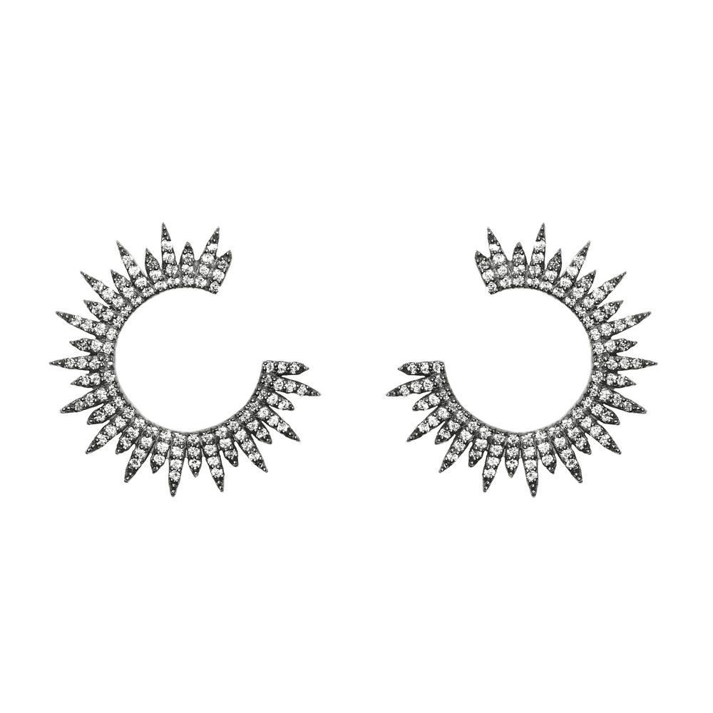 Moon Star Örhängen Svart