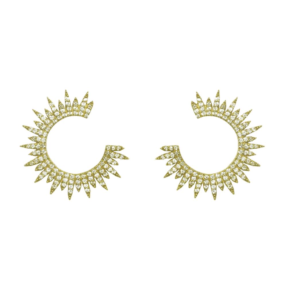 Moon Star Örhängen Guld