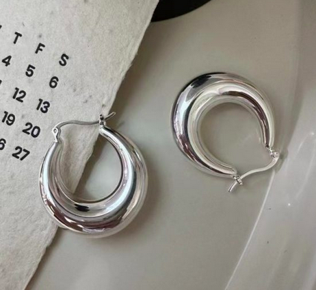 Glossy Hoop Earrings