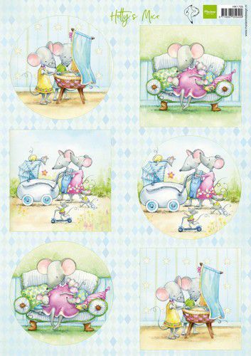 Marianne Design Bildark - Hetty’s Mice Baby
