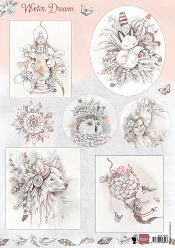 Marianne Design Bildark - Winter dream pink 