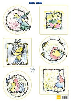 Marianne Design Bildark - Colourful birds