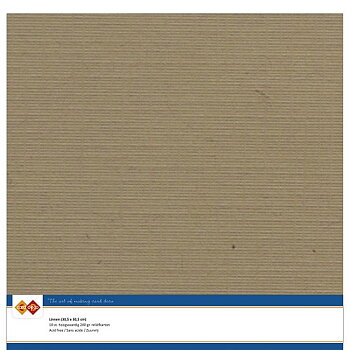 Card Deco Linen - Mocha 10-p