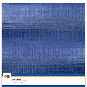 Card Deco Linen - Ultramarine 10-p