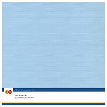 Card Deco Linen - Soft Blue 10-p