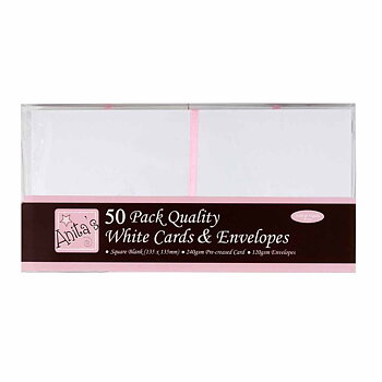 Anita's Square Cards & Envelopes White (50pk)