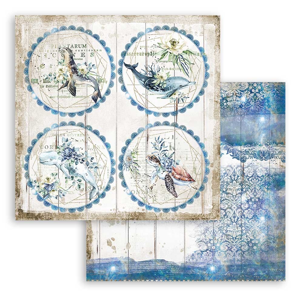 Stamperia Paper Pad 12X12 - Romantic Sea Dream - 7