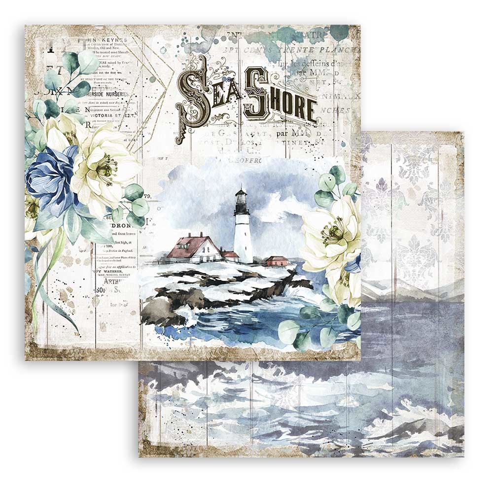Stamperia Paper Pad 12X12 - Romantic Sea Dream - 10