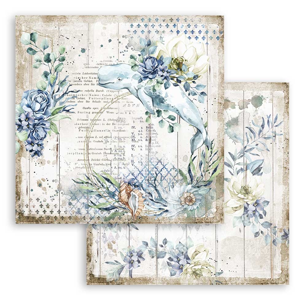 Stamperia Paper Pad 12X12 - Romantic Sea Dream - 4