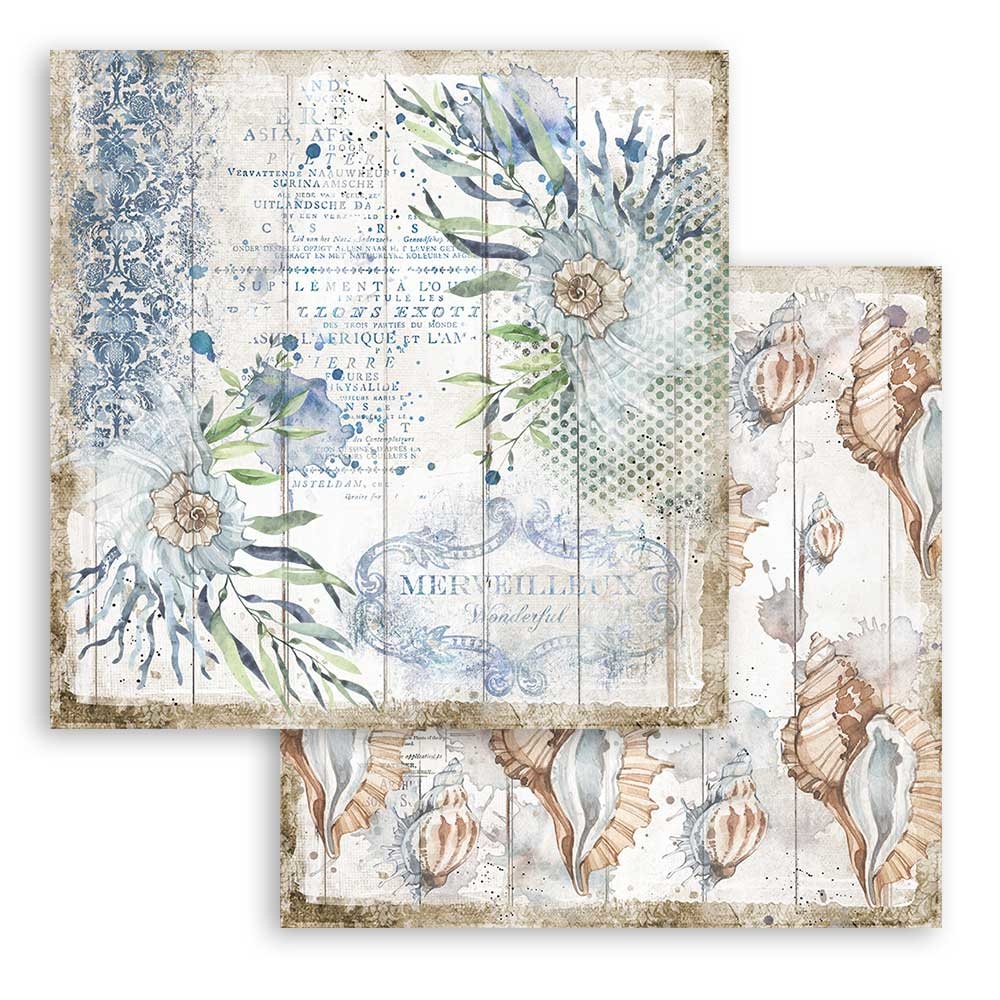 Stamperia Paper Pad 12X12 - Romantic Sea Dream - 8