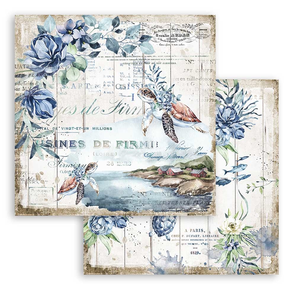 Stamperia Paper Pad 12X12 - Romantic Sea Dream - 9