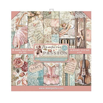 Stamperia Paper Pad 12X12 - Passion