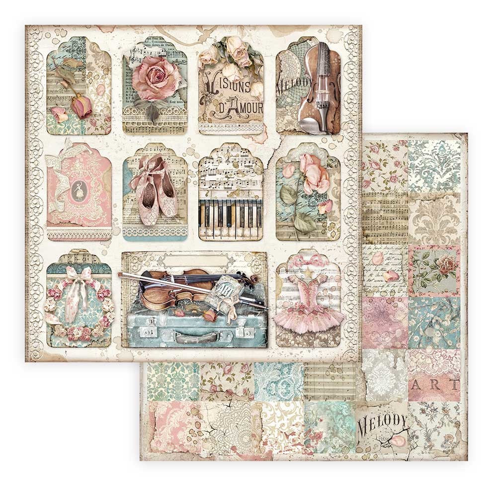 Stamperia Paper Pad 12X12 - Passion - 10