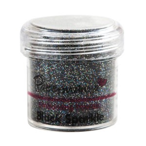 Papermania embossing powder - Black Sparkle