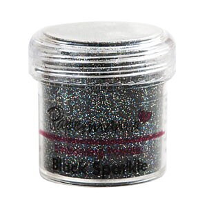 Papermania embossing powder - Black Sparkle