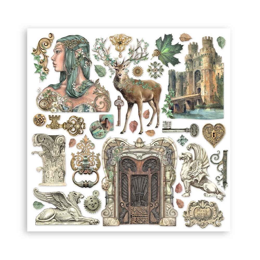 Stamperia Paper Pad 12X12 - Magic Forest - 9