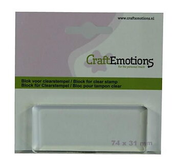 CraftEmotions block for clearstamp 74x31x8mm