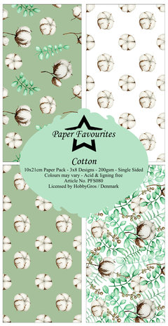 Paper Favourites Cotton slimline Paper Pack  - 2