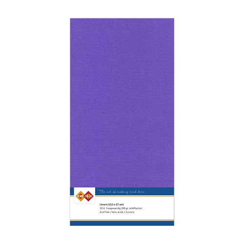 Card Deco Linen - 4K - Violet 10-p