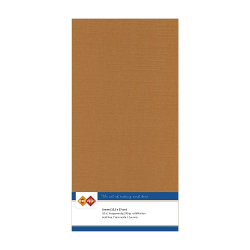 Card Deco Linen - 4K - Coffee Brown 10-p