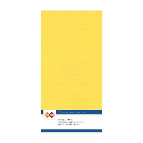 Card Deco Linen - 4K - Ochre 10-p