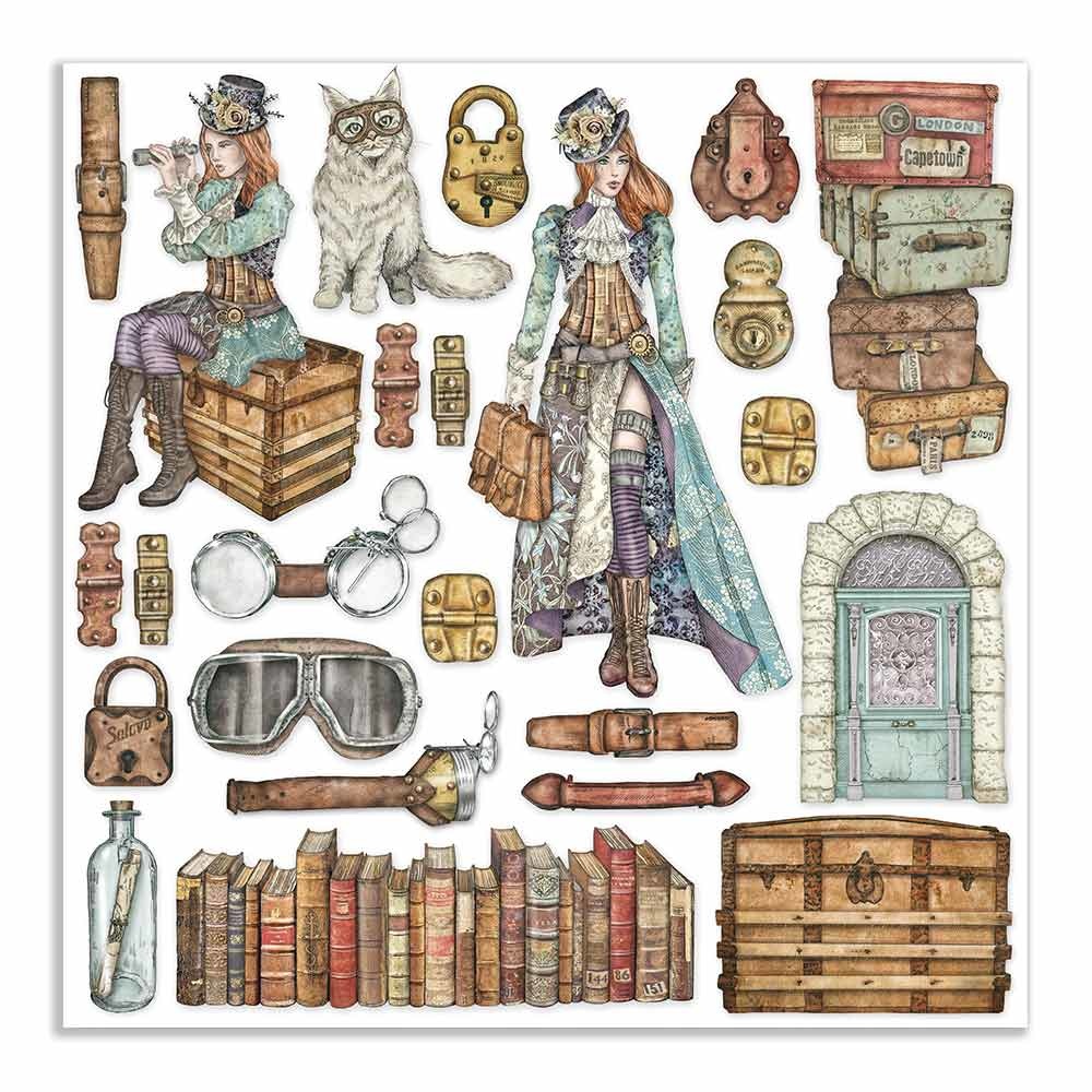 Stamperia Paper Pad 12X12 - Lady Vagabond - 7