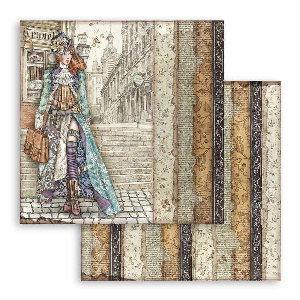 Stamperia Paper Pad 12X12 - Lady Vagabond - 2