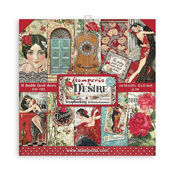 Stamperia Paper Pad 12X12 - Desire
