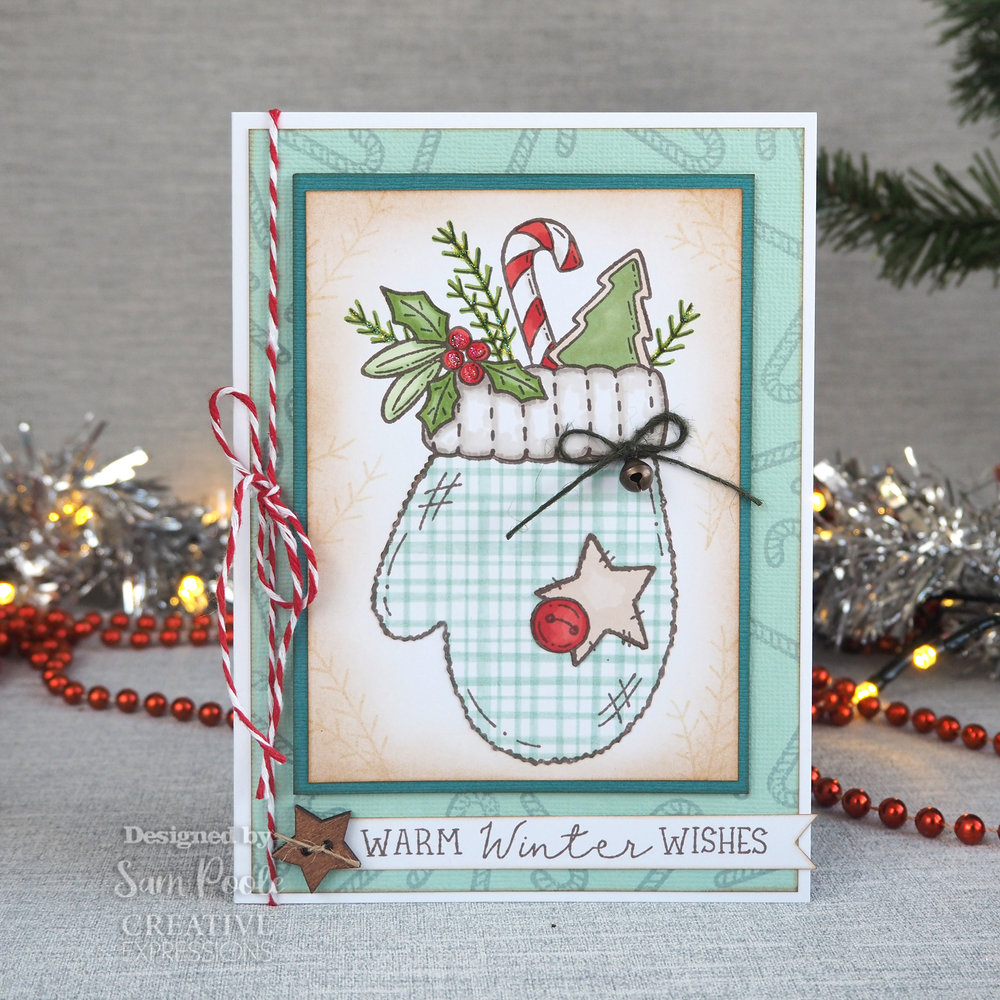 Creative Expressions Sam Poole Clear Stamp A6 Fuzzy Mittens - 2