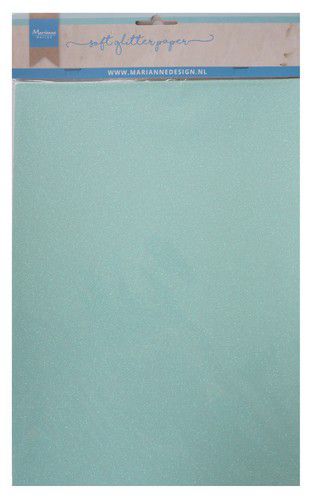 Marianne design glitter Paper mint  5 pcs 