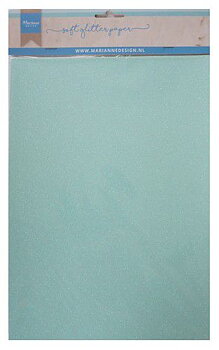 Marianne design glitter Paper mint  5 pcs 