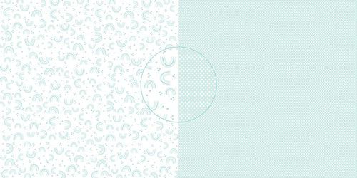 Dini Design Sugarblue rainbows-dotted #4027