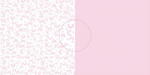 Dini Design Sugarpink rainbows-dotted #4024
