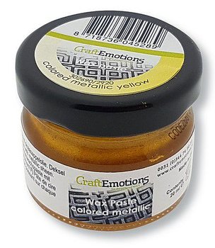 CraftEmotions Wax Paste colored metallic - yellow  20 ml