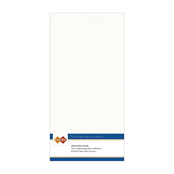 Card Deco Linen - 4K - Off white 10-p
