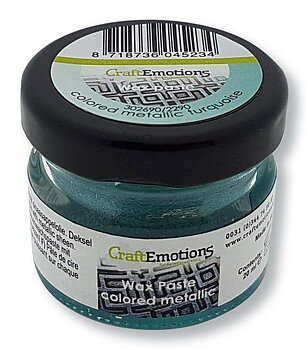 CraftEmotions Wax Paste colored metallic - turquoise  20 ml