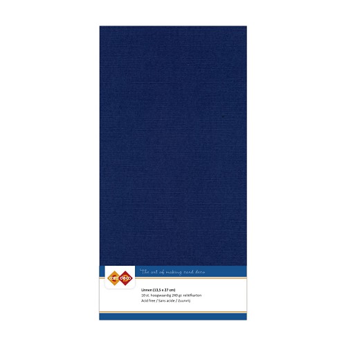 Card Deco Linen - 4K - Dark Blue 10-p