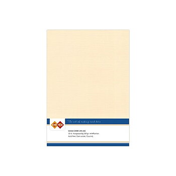 Card Deco Linen - A5 - Sand 10-p