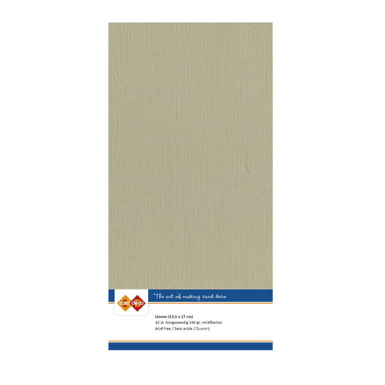 Card Deco Linen - 4K - Taupe 10-p