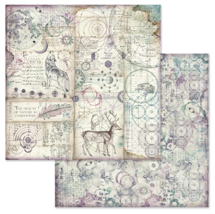 Stamperia Paper Pad 12X12 - Cosmos - 9