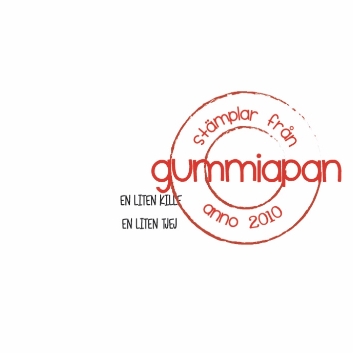 Gummiapan stämpel - En liten kille/En liten tjej
