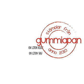 Gummiapan stämpel - En liten kille/En liten tjej